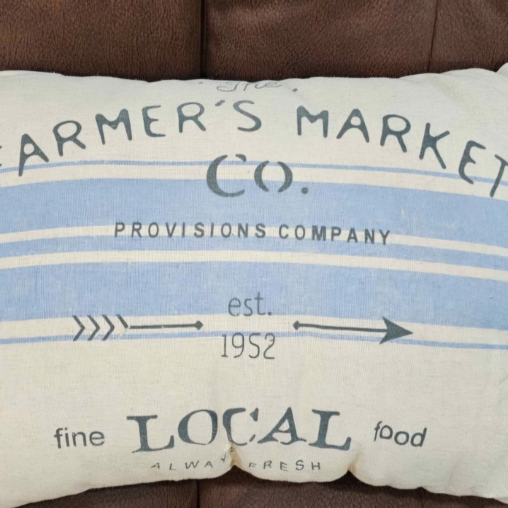 Farmhouse Accent Pillows "The Farmers Market Co - Picture 4 of 5
